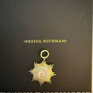 Freida Rothman Gold Sunburst Charm Pendant